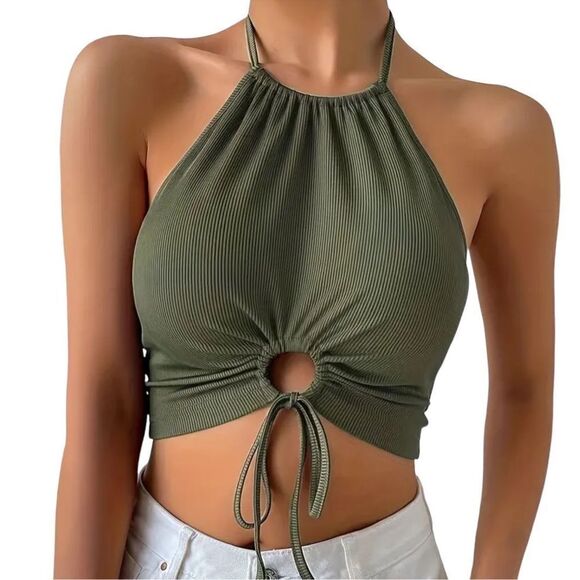 Women’s New Halter Neck Tank Top L - Picture 1 of 3